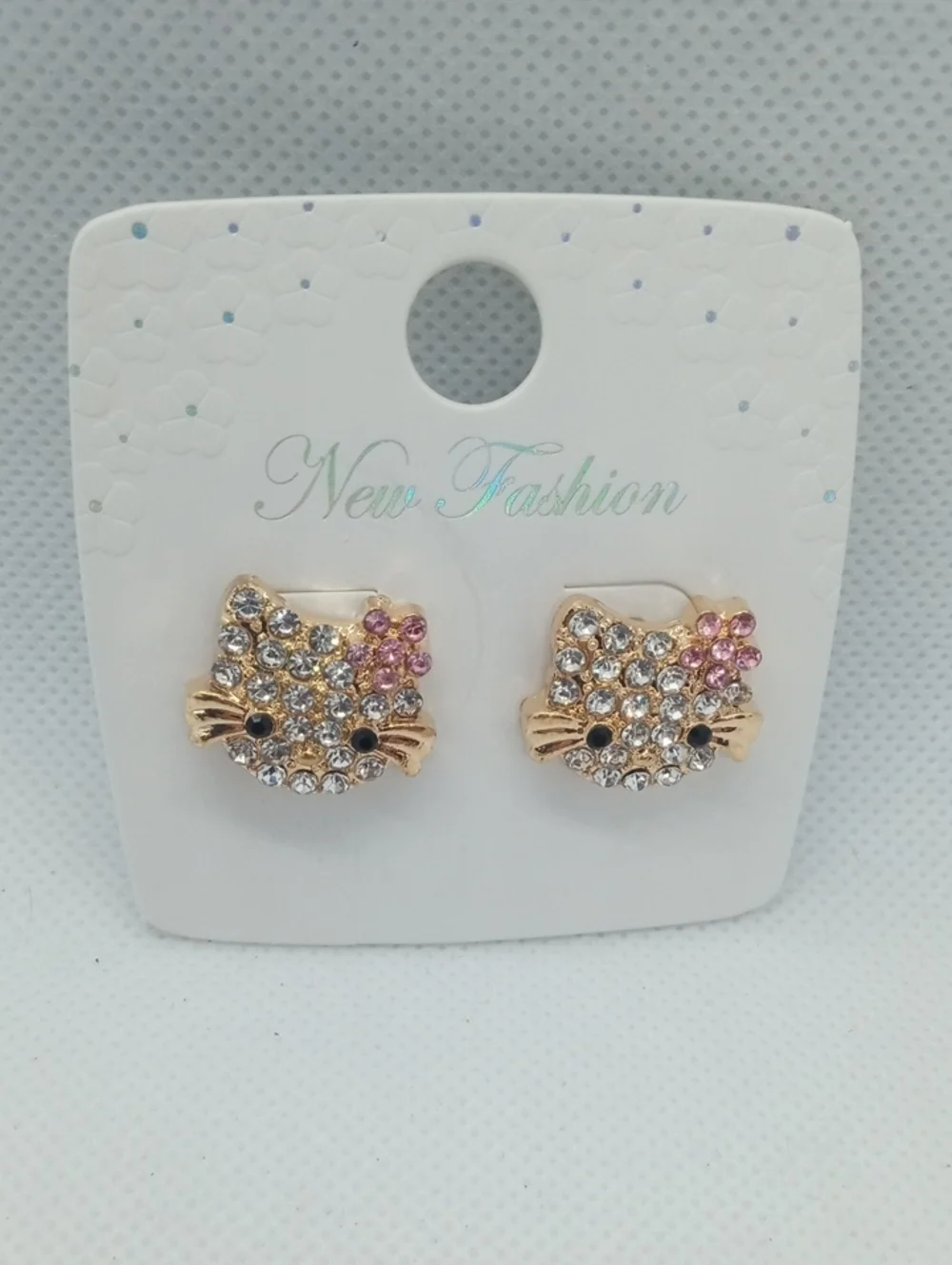 CRYSTAL KITTY EARRINGS